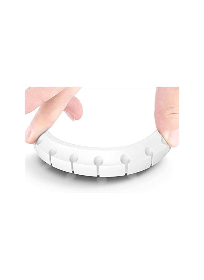 SMILEE Cable Holder Clips, 3-Pack Cable Management Cord Organizer Clips Silicone Self Adhesive for Desktop USB Charging Cable Power Cord Mouse Cable Wire PC Office Home (White)  - Image 3