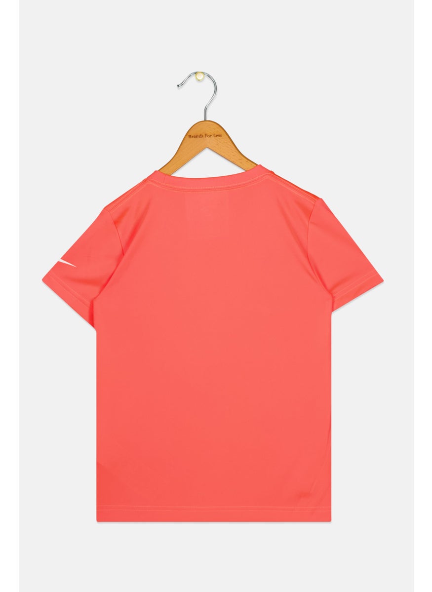 Nike 3Brand by Russell Wilson - Toddlers Boy Short Sleeve Graphic Print T-Shirts, Coral - Image 1