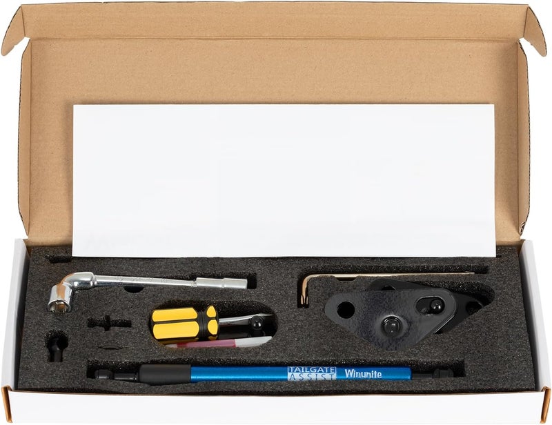 Winunite Compatible with 2015-2025 F150 Blue Tailgate Assist – Stainless Steel Material, Quiet Controlled Descent, No More Slamming Down, No Drill Bolt-On Installation with All Tools Included - Image 3