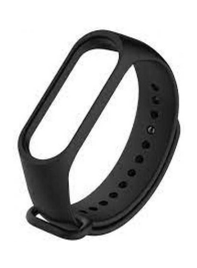 Sports Silicone Wrist Strap For Xiaomi Mi Band 5 -Black - Image 1