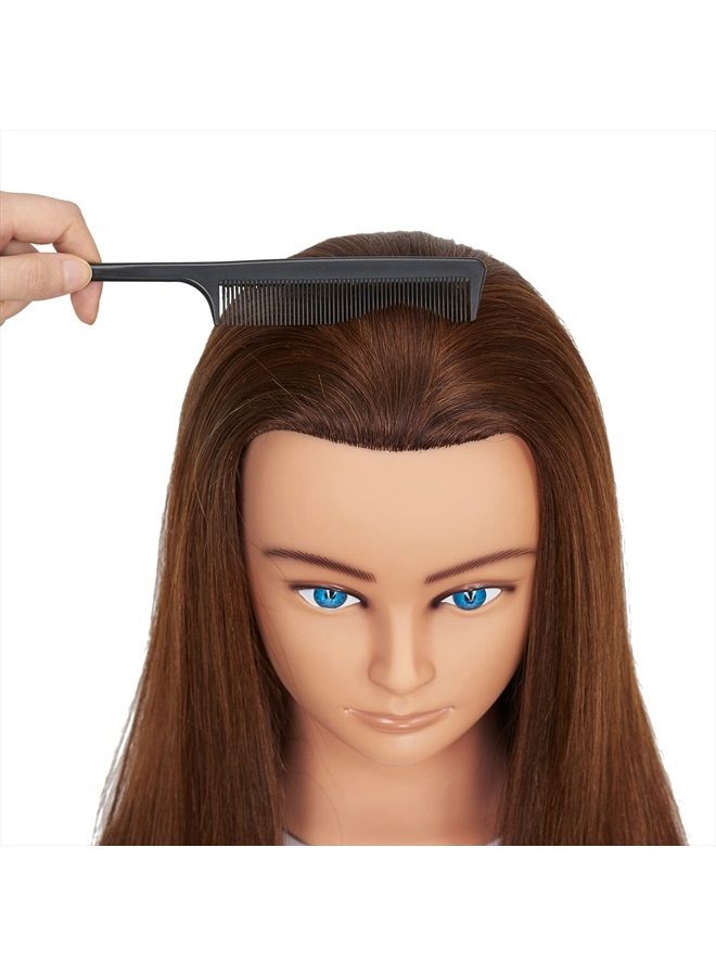 training head Traininghead 20-22" 100% Human hair Mannequin head Training Head Cosmetology Manikin Head Doll Head with free Clamp … - Image 5