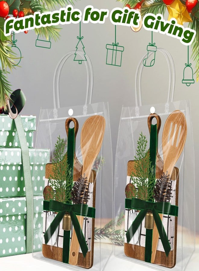 Gosodeny 6 Set Christmas Gift Kitchen Utensils Set Acacia Spatula Mini Cheese Board Pine Cones for Christmas Kitchen Holiday Gift Party Decor - Image 4