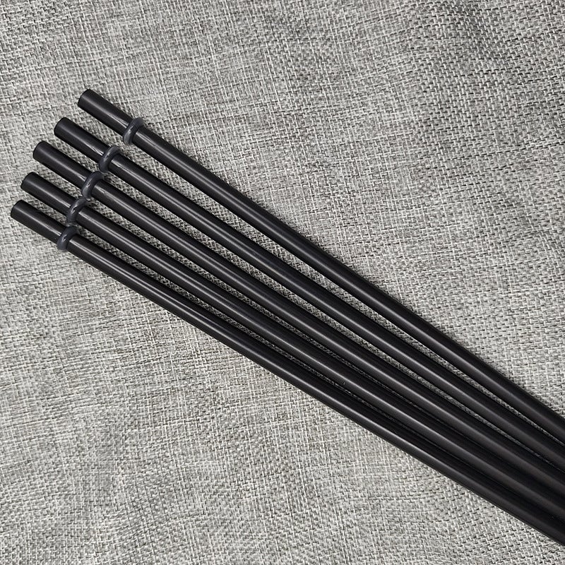 Direct Sales Lengthened 27Cm Transparent Buckle Hard Tube Pp Plastic Straight Tube Two-Color Thread Striped Straw Reusable - Image 4