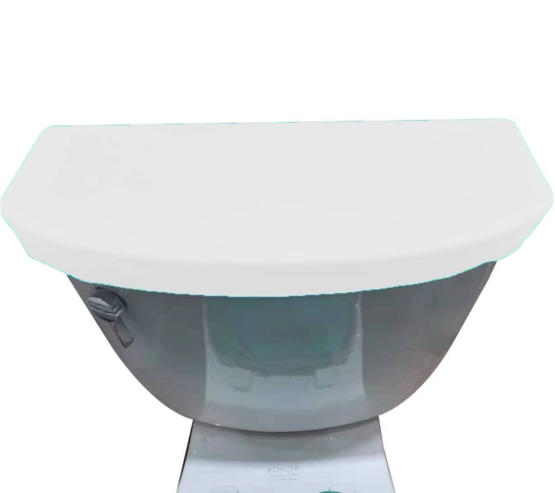 Madeals Velvet Toilet Tank Cover Soft and Absorbent Comfortable Bathroom Toilet Tank Lid to Fit Different Sizes of Toilet Tank White