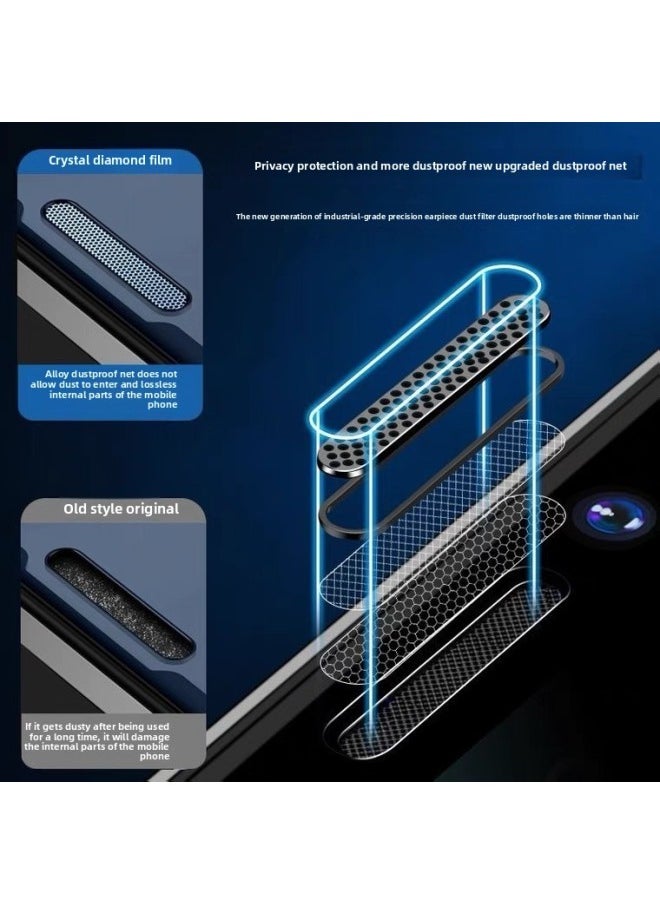 Generic Applicable To For Iphone 13/12 Frosted Dust-proof Peep-proof Tempered Film For Iphone11 Full Screen Promax Mobile Phone Film X-Colour:[2 Pieces Of High-definition Dustproof Net] Tempered Film Black Edge-Size:For Iphone 11 Pro Max  - Image 3