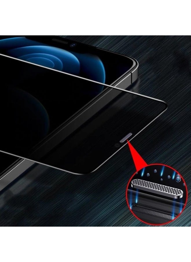 Generic Applicable To For Iphone 13/12 Frosted Dust-proof Peep-proof Tempered Film For Iphone11 Full Screen Promax Mobile Phone Film X-Colour:[2 Pieces Of High-definition Dustproof Net] Tempered Film Black Edge-Size:For Iphone 11 Pro Max  - Image 4