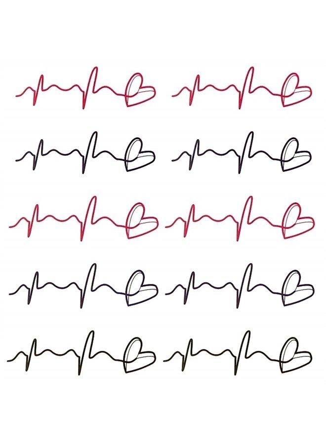 Oottati 2 Sheets Small Cute Temporary Tattoo Stickers Rose Heart Heartbeat suit for Kids Women - Image 1