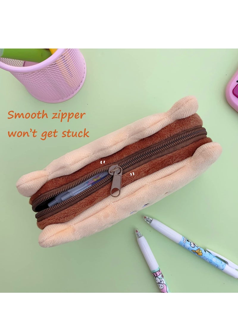 Cute Anime Pencil Case Funny Biscuit Design High Capacity Stationery Bag for Students Teens and Kids - Image 4