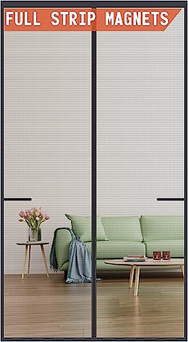 Mpmedo Magnetic Screen Door Upgraded-Model Full Strip Magnets,Fiberglass Heavy Duty Mesh,Retractable Door Screen Magnetic Closure for Single Front Sliding Door - Image 1