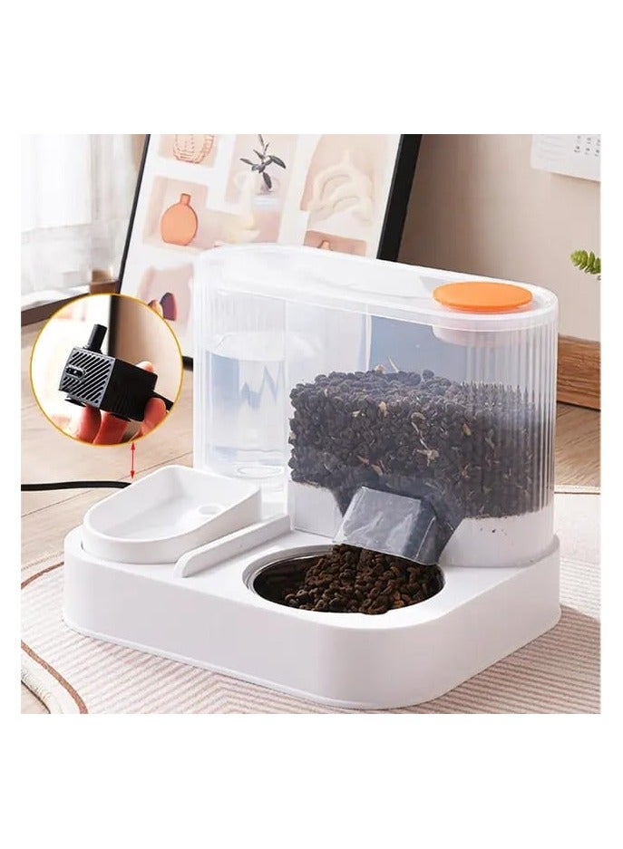 2-in-1 Food Dispenser with Water Container – Automatic Pet Feeder and Waterer for Dogs and Cats – Convenient, Leak-Proof, Easy-to-Use Design for Home or Travel – Ideal for Consistent Meal and Hydration Management  - Image 1