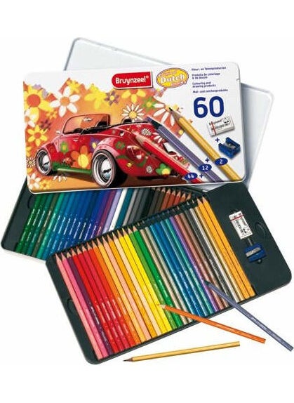 Rotring Bruynzeel Sakura 60-Piece Dry Paint Set Metal Box 