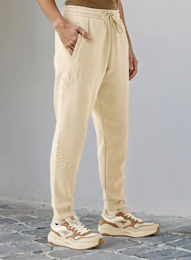 Kappa Embossed Accent Joggers