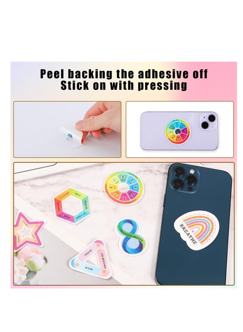 SYOSI Anxiety Sensory Stickers, 6 Styles Fidget Textured Strips, Reusable Sensory Calm Strips, Textured Sensory Adhesive Strips for Adults Teens Work School Classroom Must Haves (24pcs) - Image 3