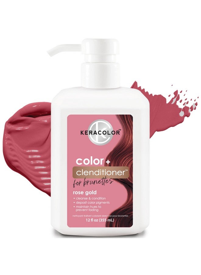 KERACOLOR Keracolor Clenditioner for Brunettes ROSE GOLD Hair Dye - Semi Permanent Hair Color Depositing Conditioner, Cruelty-free, 12 Fl. Oz. - Image 1