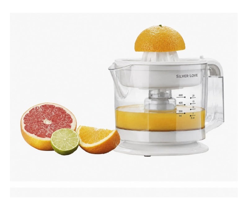Silver Love Citrus Juicer Color Juice Extractor MM-502, 1.0L Capacity, 25W Compact Electric Juicer for Oranges & Citrus Fruits - Image 1