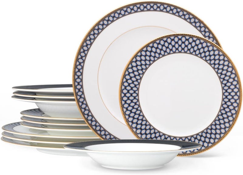 Noritake Blueshire 12Piece Dinnerware Set Service for 4 - Image 1
