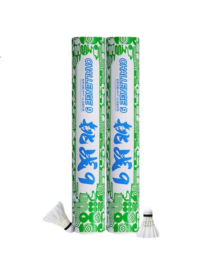 Kumpoo Challenge 9 Shuttlecocks Goose Feather Shuttlecocks Durable Flight Stable Smoked Wind Professional Training Competition Shuttlecocks 12-Pack - Image 1