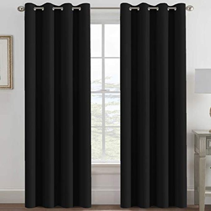 H.VERSAILTEX HVERSAILTEX 100 BLACKOUT CURTAINS FOR BEDROOM BLACK OUT CURTAINS 96 INCH THERMAL INSULATED LONG BLACKOUT CURTAINS FOR LIVING ROOM ENERGY SAVING CURTAINS FOR PATIO DOOR GROMMET 1 PANEL JET
