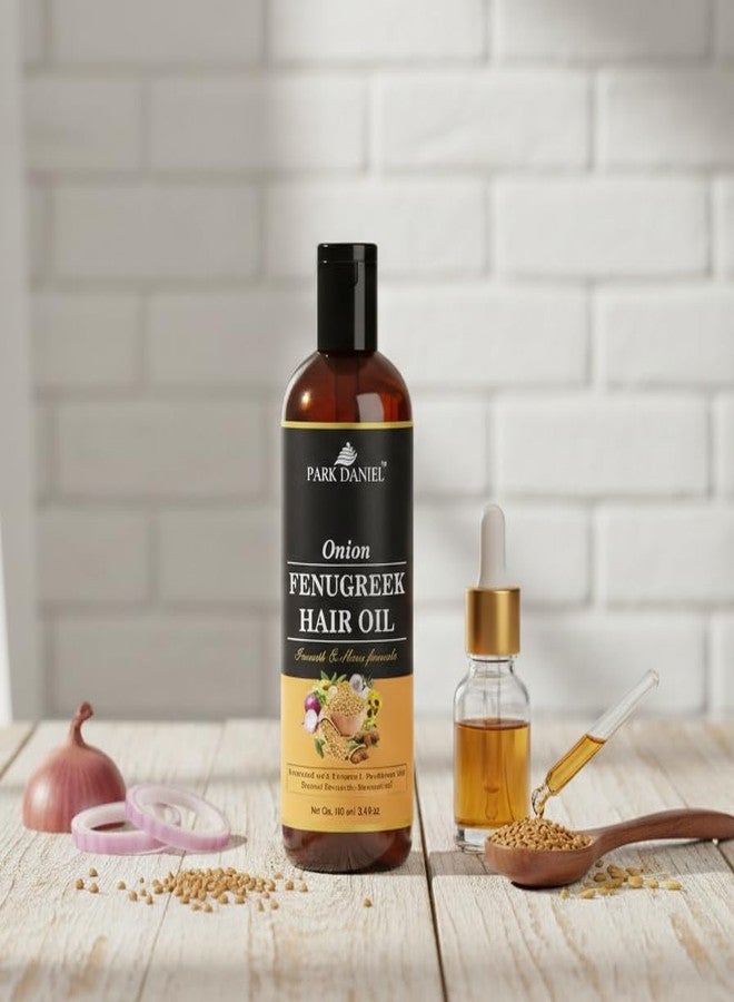 Park Daniel Premium Onion Fenugreek Hair Oil Enriched With Vitamin E - For Hair Growth & Shine Combo Pack 3 Bottle of 100 ml(300 ml) - Image 2