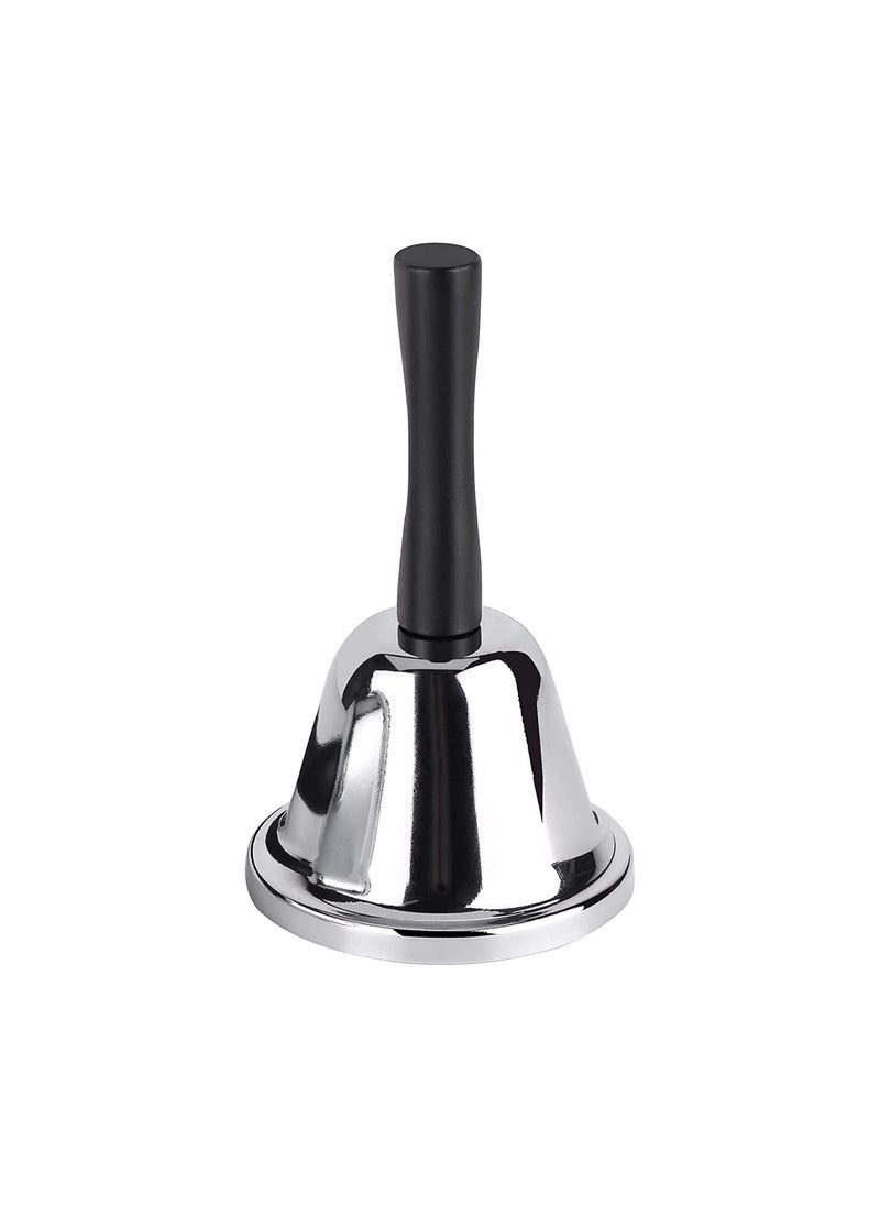 Excefore - Loud Hand Bell, Silver Steel Hand Bells for Adults, Dinner Bells for Inside Classroom Bell, for Food Line, Alarm, Jingles, Ringing - Image 1