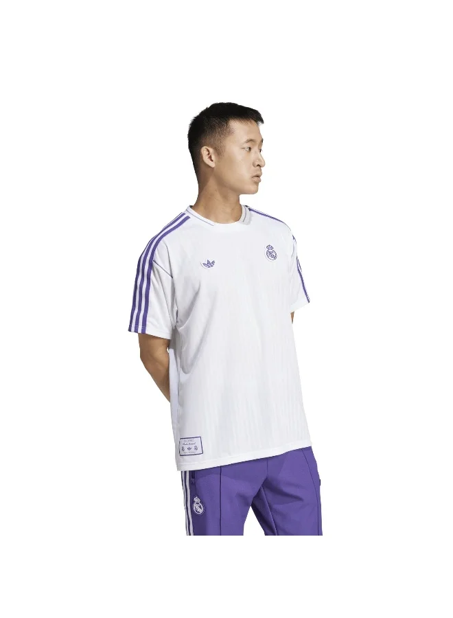 adidas جيرسي كرة قدم أبيض Real Icon Jsy للجنسين مقاس XS