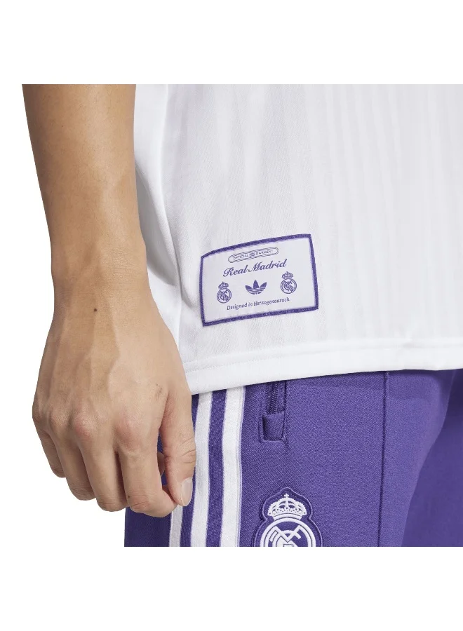 adidas جيرسي كرة قدم أبيض Real Icon Jsy للجنسين مقاس XS