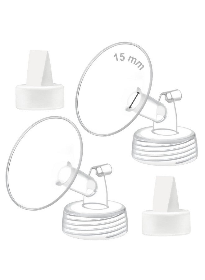 Maymom 15mm Flange and Duckbill Valve Compatible with Spectra S1 Spectra S2 Spectra 9 Plus Not Original Spectra Pump Parts Replace Spectra S2 Pump Parts Spectra Flange Spectra Duckbill Valve - Image 1