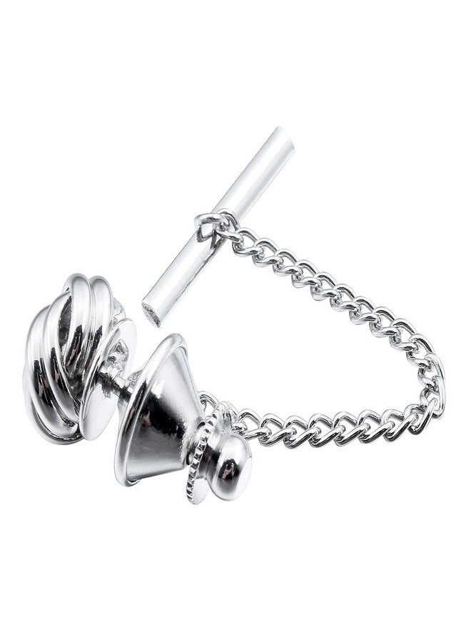HAWSON Sailor Knot Tie Tack for Men Metal Tie Pin Silver - Image 4