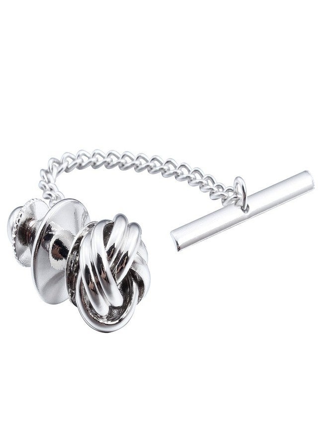 HAWSON Sailor Knot Tie Tack for Men Metal Tie Pin Silver - Image 3