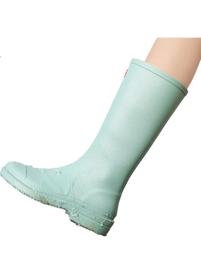 Warrior Rain Boots For Women, Fashionable Adult Tall Rain Boots, Water Shoes, Rubber Shoes, Overshoes, Water Boots Hxlo33, Green, Size 39 - Image 1