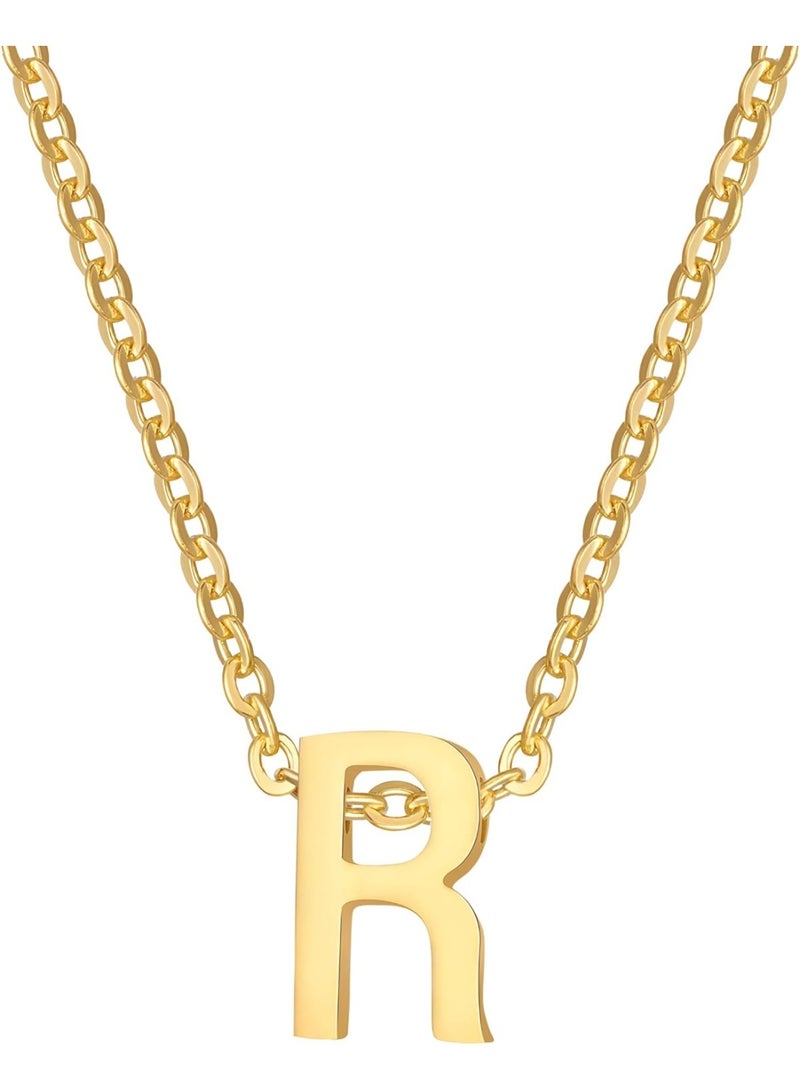 Luxuria 18K gold plated stainless steel initial pendant, personalized initial necklace, multi-letter name necklace for women and girls, suitable for all people. - Image 1
