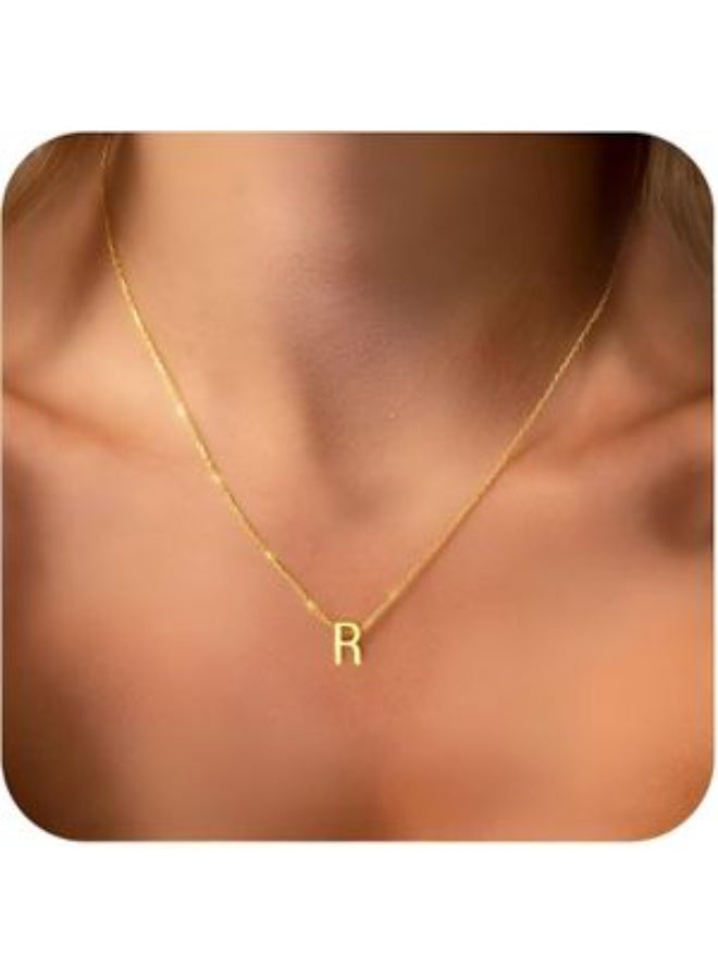 Luxuria 18K gold plated stainless steel initial pendant, personalized initial necklace, multi-letter name necklace for women and girls, suitable for all people. - Image 2