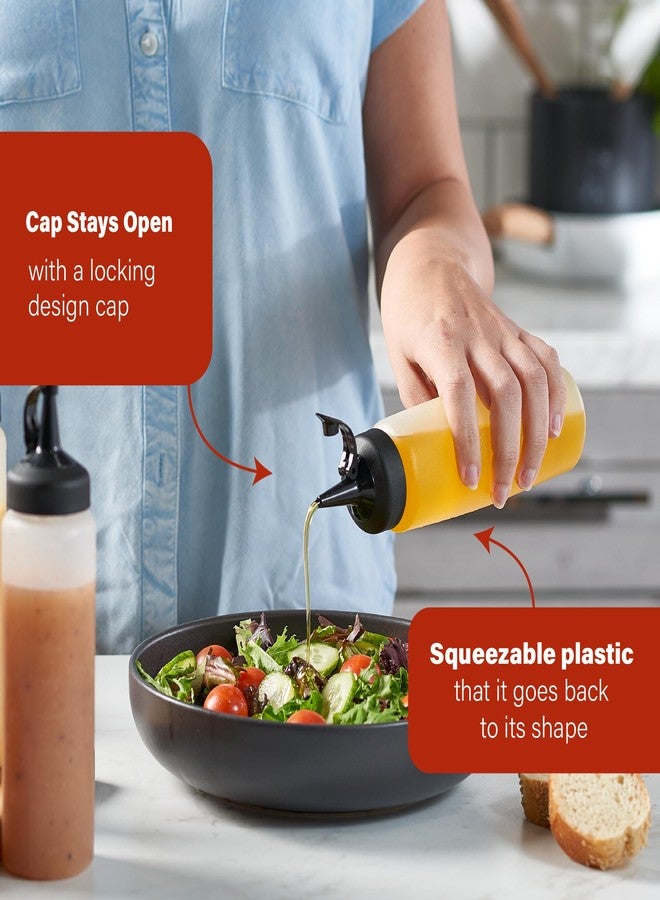 MIGHTY STRONG Condiment Squeeze Bottles for Sauces and Liquids – Plastic Refillable Squirt Bottles for Ketchup, Oils, and Condiments – Multipurpose Condiment Containers for Kitchen, BBQ & Cooking (12 Oz - 2 Pack) - Image 3