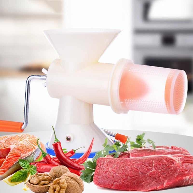 Manual Sausage Stuffer and Meat Grinder for Home Use, Small Handheld Minced Machine with Clamp, Vegetable and Meat Filling Tool for Kitchen Cooking and Sausage Making - Image 4