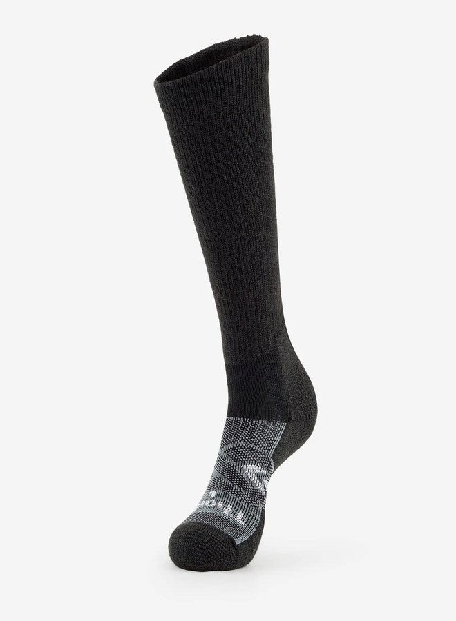 Thorlos Mens Wcou Max Cushion 12 Hour Shift Over The Calf Socks, Black/Grey, Large US - Image 4