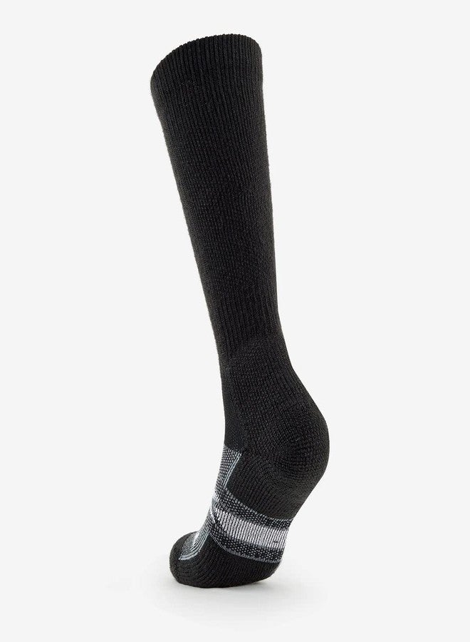 Thorlos Mens Wcou Max Cushion 12 Hour Shift Over The Calf Socks, Black/Grey, Large US - Image 3
