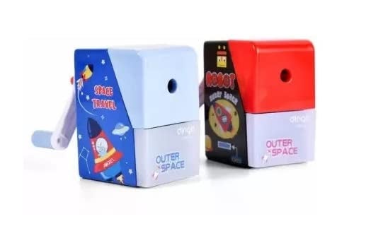 TEMSON TEMSON Sharpener for Kids Pencil Sharpeners for Kids Boys Girls School and Office Stationary Items Stationary Kit Table Sharpener Machine Birthday Return Gift 8609 Red - Image 4