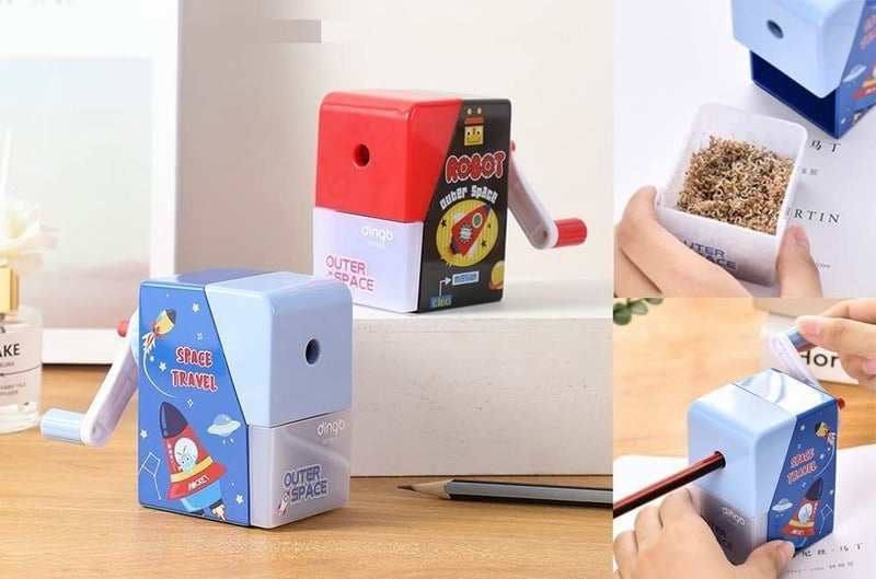 TEMSON TEMSON Sharpener for Kids Pencil Sharpeners for Kids Boys Girls School and Office Stationary Items Stationary Kit Table Sharpener Machine Birthday Return Gift 8609 Red - Image 5