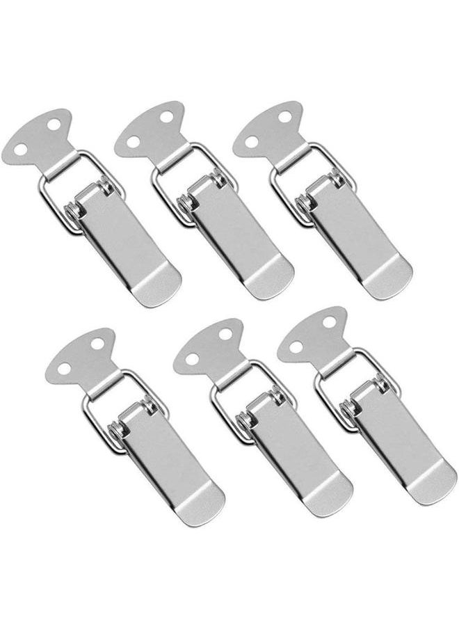 yongsheng 6 Packs Stainless Steel Spring Loaded Toggle Latch Catch Clamp Clip Drawer Hasp Clasp Duck Billed Buckles for Toolbox, Trunk  - Image 1