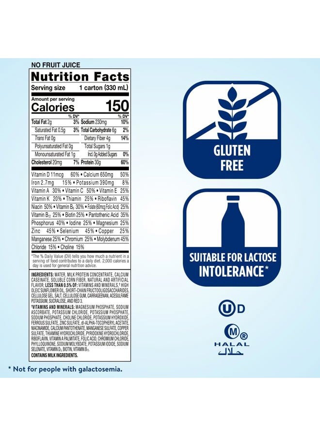 Ensure مشروب ماكس بروتين كريمي بنكهة الفراولة | 30 جرام بروتين، 1 جرام سكر، 4 جرام ألياف | 12 عبوة - Image 4