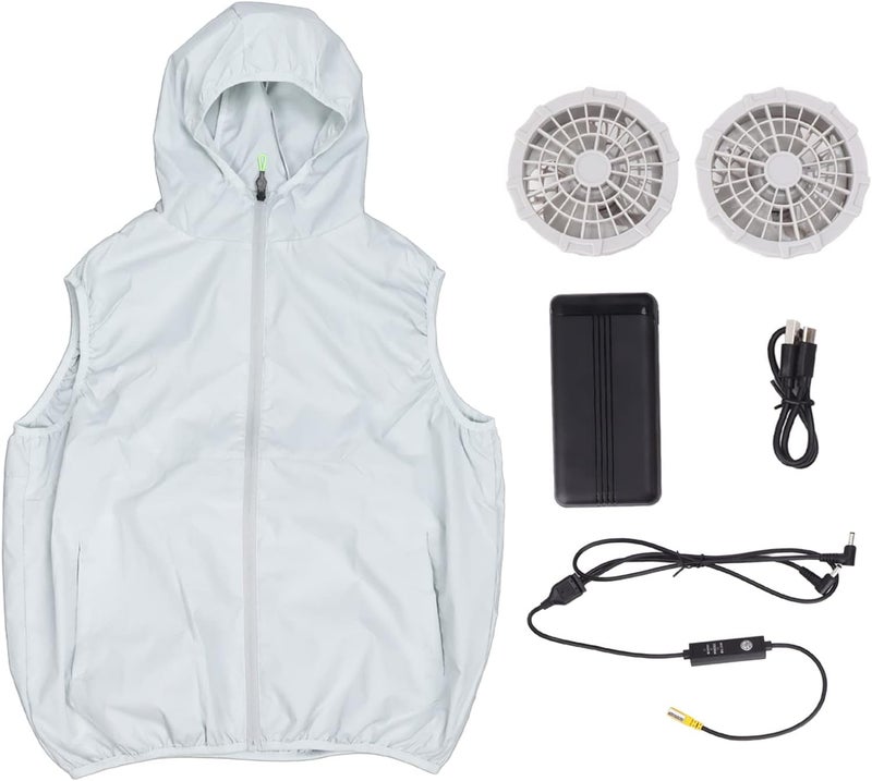 klarako Air Conditioned Clothes, Air Conditioned Clothes, 3 Gear Wind Speed Sleeveless for Cooling Fan Vest for Fishing - Image 5