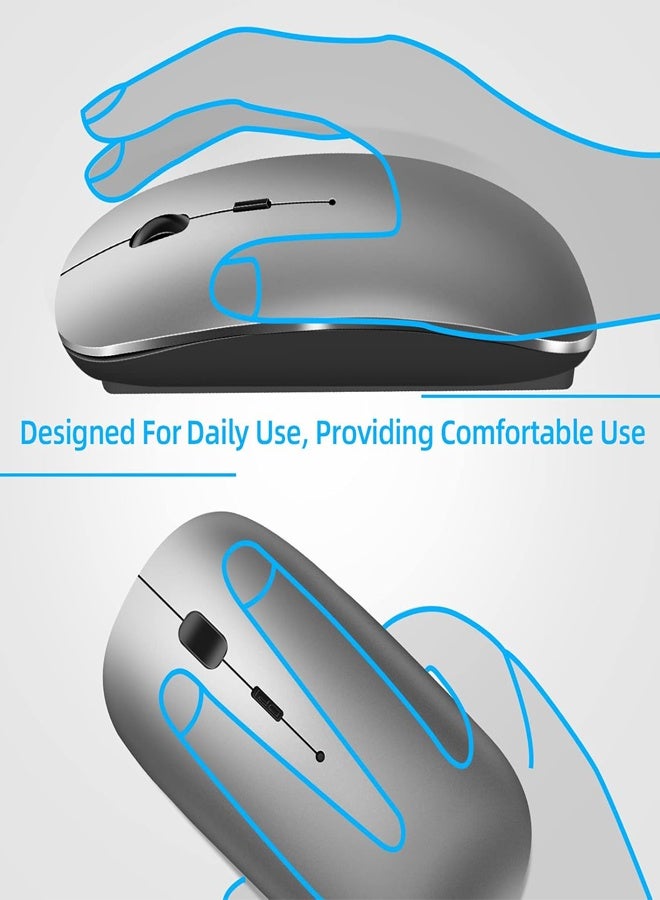 Rechargeable Bluetooth Mouse for MacBook/MacBook air/Pro/iPad, Wireless Mouse for Laptop/Notebook/pc/iPad/Chromebook - Image 2