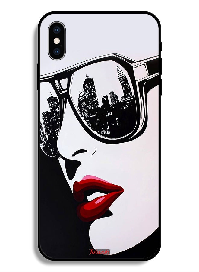 Tolwak Protective Case For Apple iPhone X Girl Face Abstract Art - Image 1