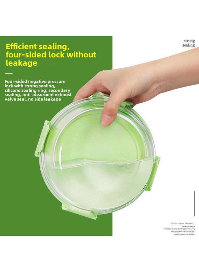 Office Workers Glass Lunch Box Microwave Heating Special Student Insulation Lunch Box Large Capacity Portable Bowl With Lid-Specifications:Friendly City Yaojing* Nordic Blue Microwave Heat Resistant For Ten Years.*∏-Color:Friendly City Zheng 710+480+ Thermal Insulation Bag  - Image 2