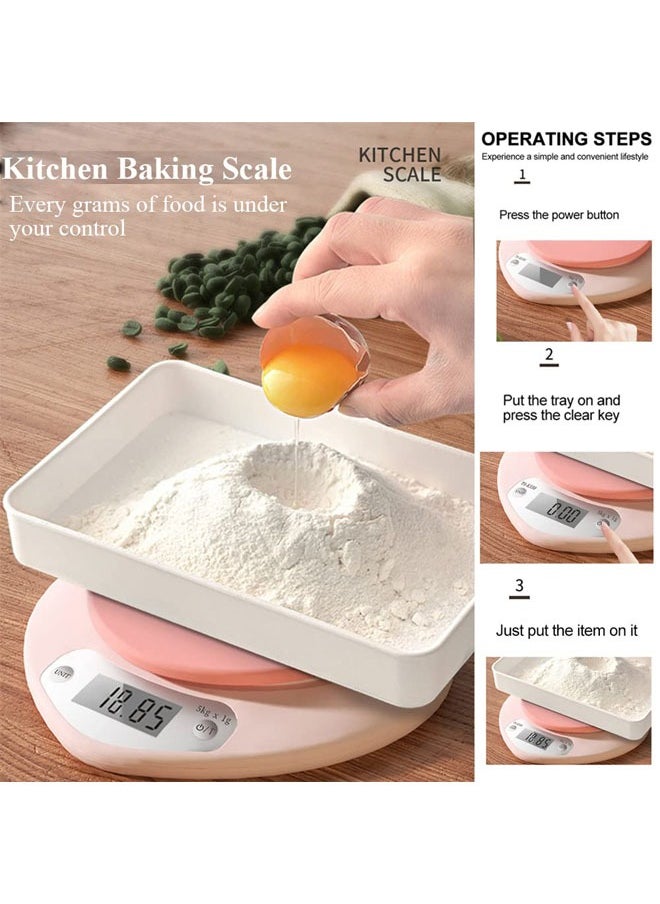 Cute Kitchen Scale, Heart Shaped Digital Scale, Digital Food Scale with LCD Display, 11 ib (5kg) Capacity, 0.03 oz (1g) Precise Weight Measuring for Baking, Cooking (Pink) - pzsku/Z872439B9D509AF69B48FZ/45/_/1726133572/a158a106-29bf-4827-afd5-e764f7400252