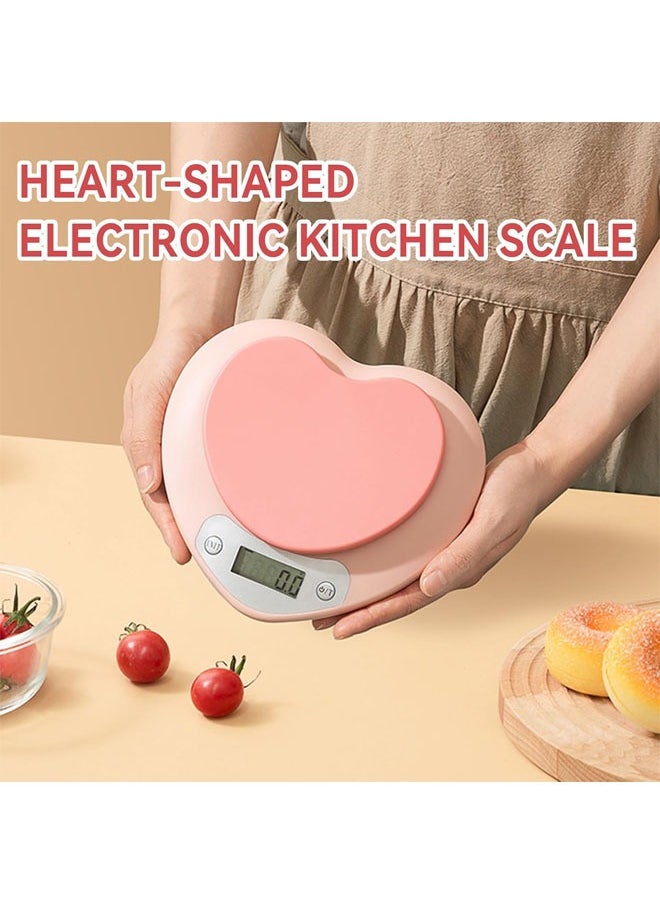 Cute Kitchen Scale, Heart Shaped Digital Scale, Digital Food Scale with LCD Display, 11 ib (5kg) Capacity, 0.03 oz (1g) Precise Weight Measuring for Baking, Cooking (Pink) - pzsku/Z872439B9D509AF69B48FZ/45/_/1726133634/d0652213-e85e-487e-b19d-32827c0b5dfe