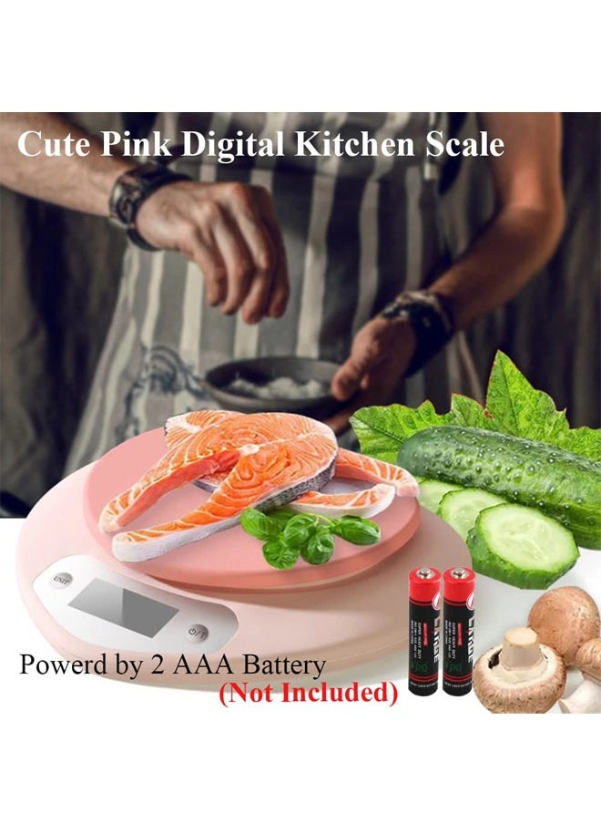 Cute Kitchen Scale, Heart Shaped Digital Scale, Digital Food Scale with LCD Display, 11 ib (5kg) Capacity, 0.03 oz (1g) Precise Weight Measuring for Baking, Cooking (Pink) - pzsku/Z872439B9D509AF69B48FZ/45/_/1726133642/91e5401b-cf7a-4584-96a0-5561d98cd812