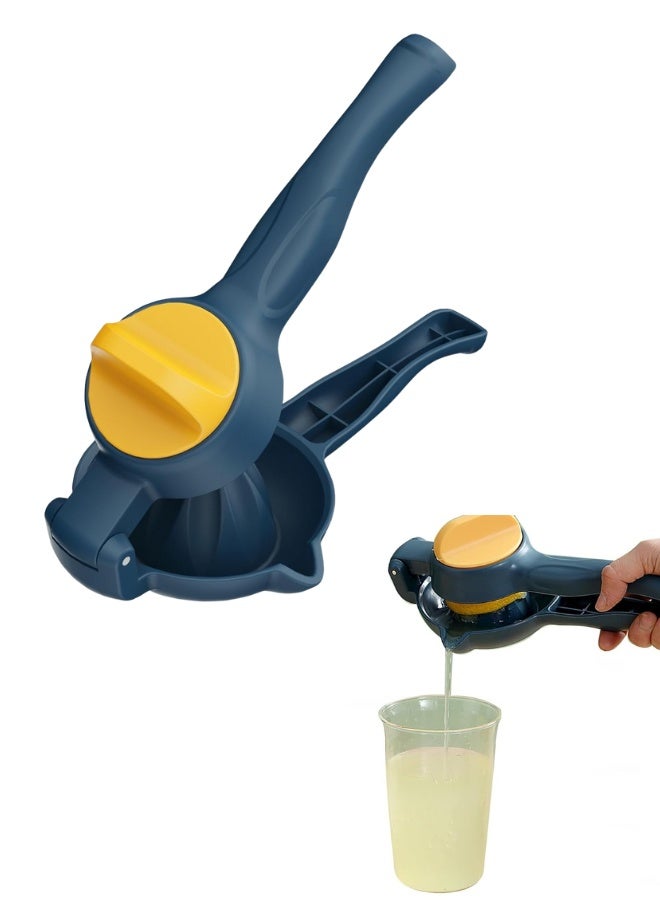 Manual Lemon and Lime Squeezer - Heavy-Duty Manual Citrus Squeezer for Fresh Juice, Convenient and Easy-to-Use Kitchen Tool, Blue - Image 1