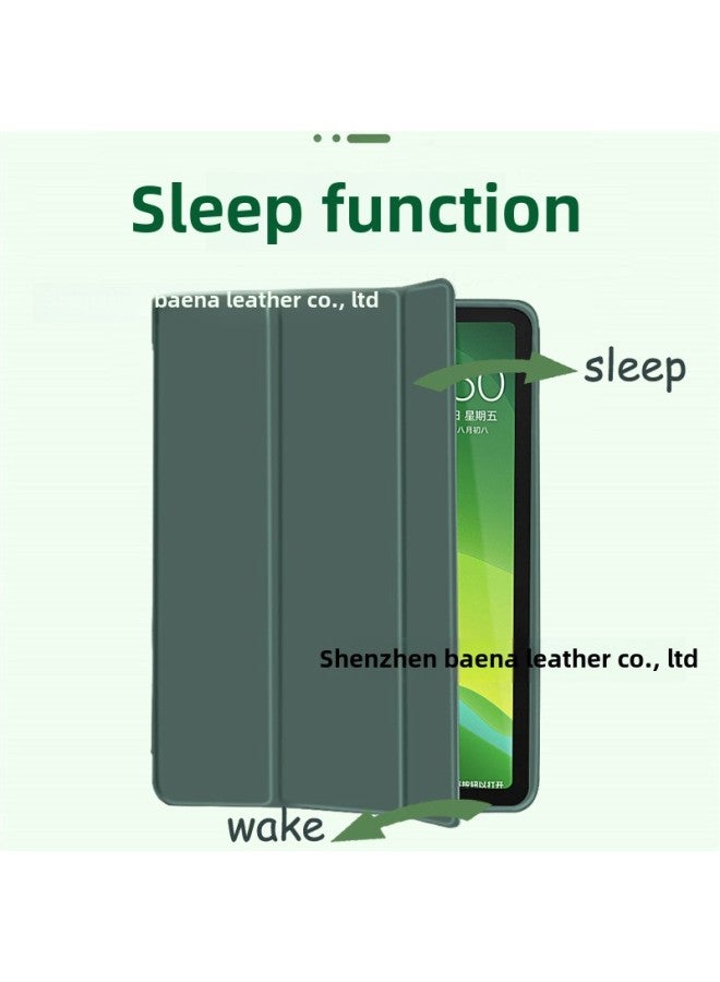 Suitable For Ipad Protective Case With Pen Slot Mini6 Leather Case 10.9air4 Case 10.2pro11 Inch 9.7 Inch 12.9-Color:Dark Night Green-Applicable Model:iPad Pro 12.9 - Image 3