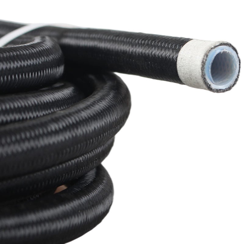 YIUIY 14 Fuel Line Hose 4AN 20FT PTFE Teflon E85 Ethanol Fuel Injection line Braided Stainless Steel EFI LS for All Oil Gas Fuel fuel Lube Alcohol Ethanol Coolant Black - Image 3